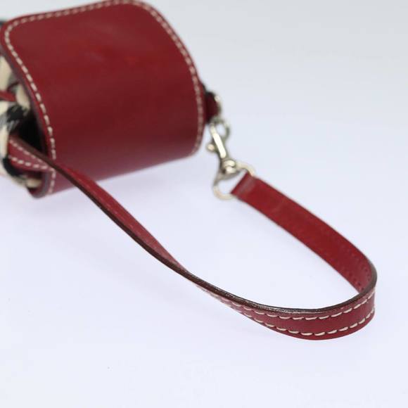 BURBERRY Nova Check Blue Label Pouch Canvas Beige Auth yk13609 - Picture 7 of 16